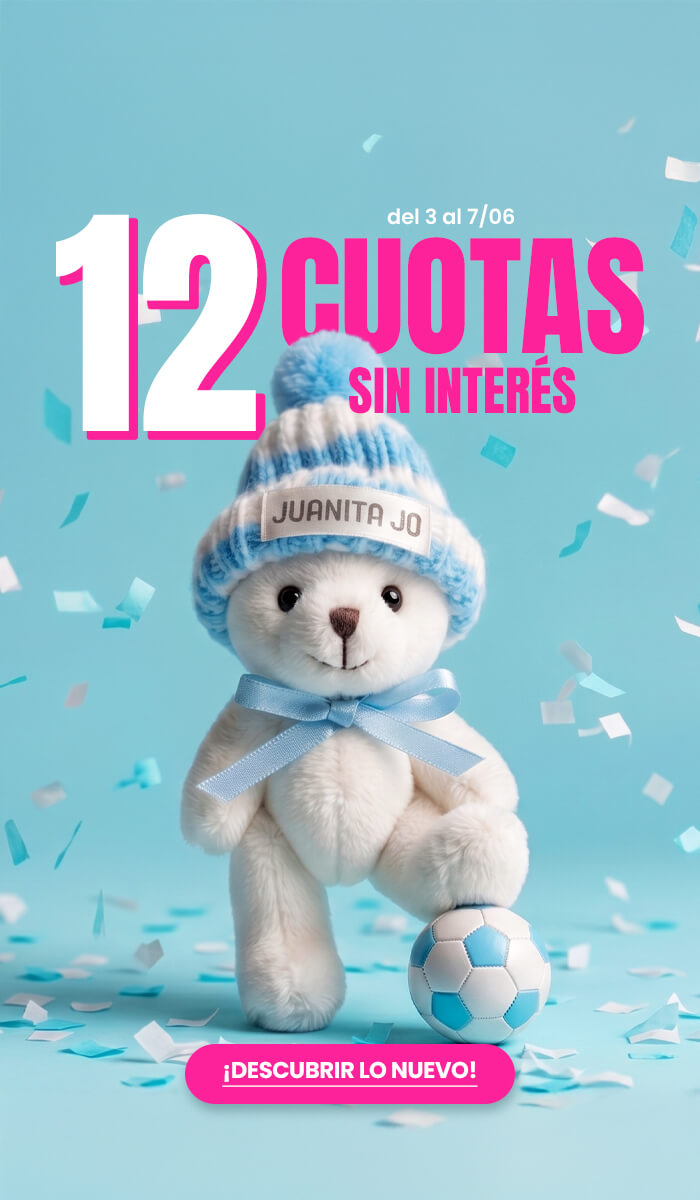 12 cuotas sin interés en toda la web de Juanita Jo