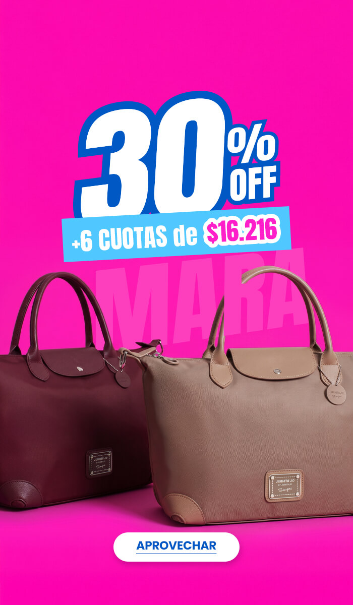 Carteras de mujer Mara 30%off y 6 cuotas sin interés