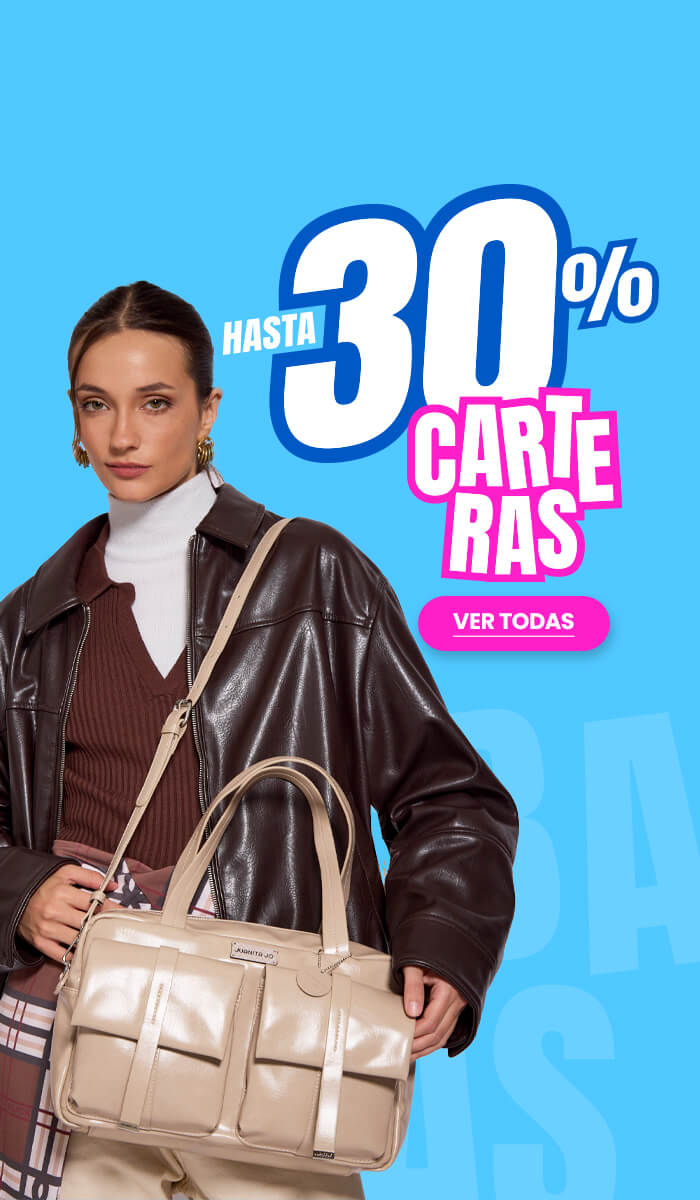 30% off en carteras y1 2 cuotas sin interés