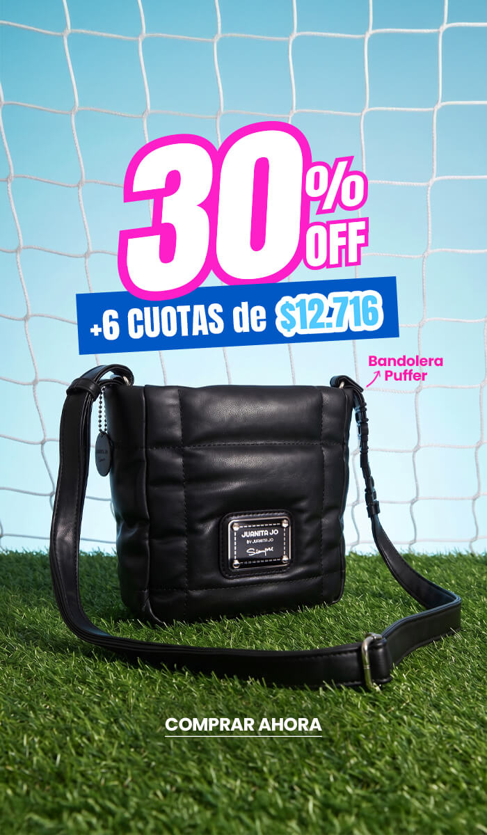 Familia puffer 30%off y 6 cuotas sin interés