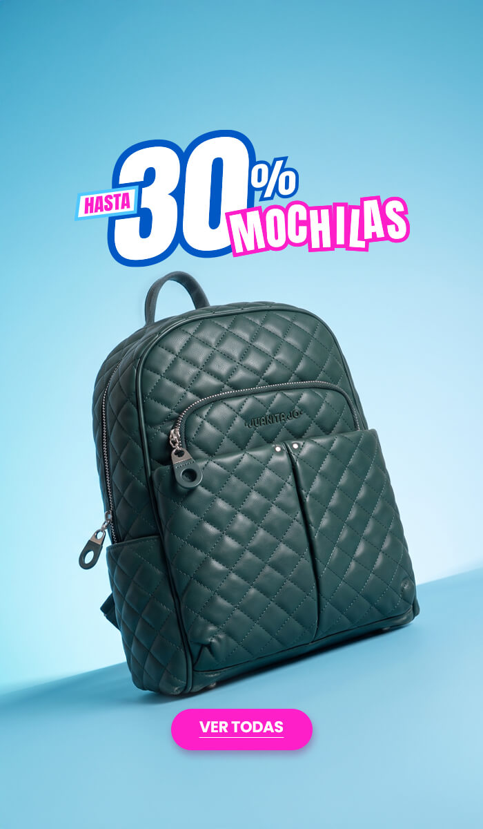 30% off en mochilas y 12 cuotas sin interés