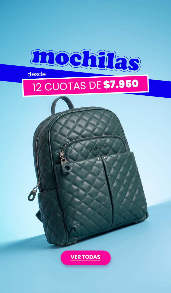 Mochilas para viajar y para la facultad en 12 cuotas