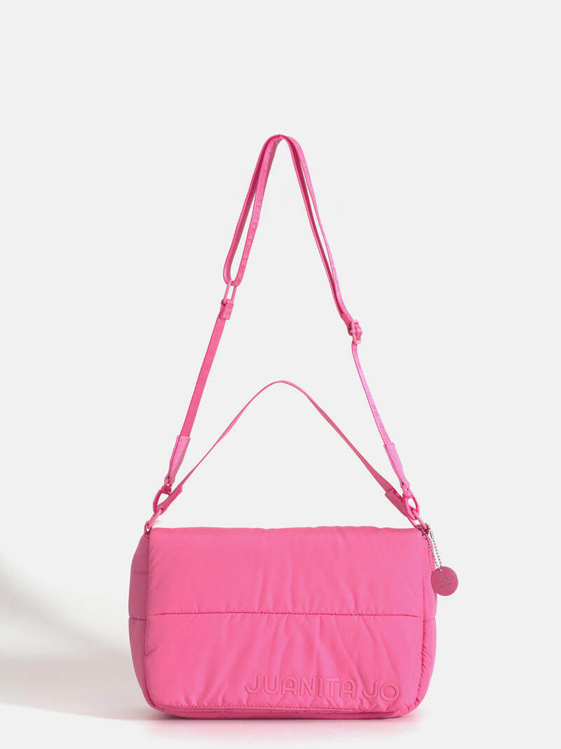 Bandolera puffer fucsia Caro